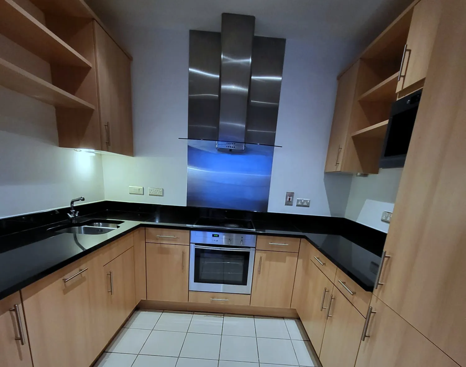 Kitchen cleaned and cleared at handover