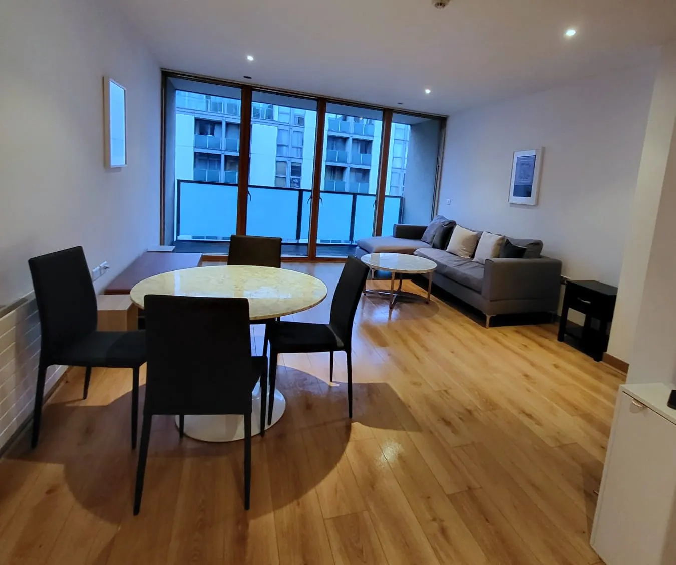 Living and dining room cleaned at the end of a tenancy